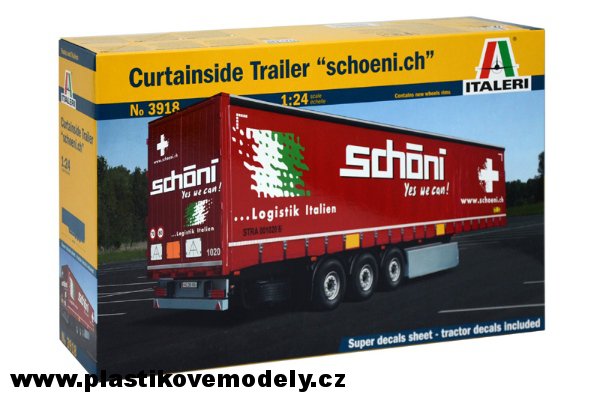 Model Kit návěs 3918 - Curtainside Trailer (Italeri 1:24)