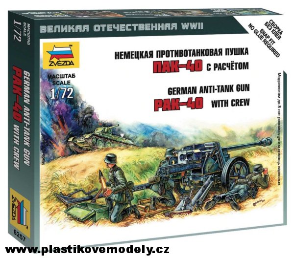 Dělo Pak-40 s obsluhou (Zvezda 1:72) > 1:72