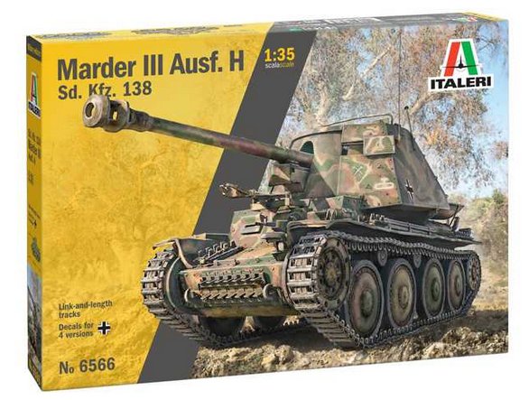 Sd.Kfz 138 Ausf. H Marder III with crew (Italeri 1:35)