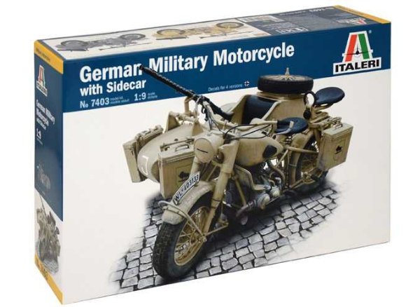 German Military Motorcycle with Sidecar (Italeri 1:9)