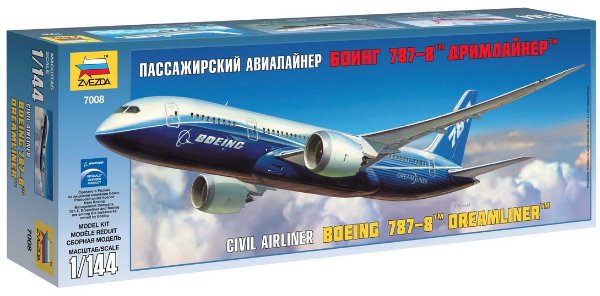 Letadlo Boeing 787-8 Dreamliner (Zvezda 1:144)