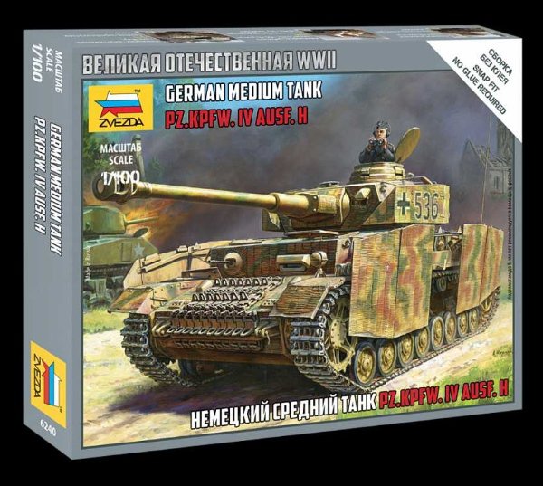 Tank Panzer IV Ausf.H (Zvezda 1:100) > 1:100