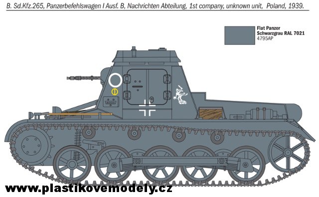 Velitelské vozidlo SD. KFZ. 265 PANZERBEFEHLSWAGEN (Italeri 1:72)