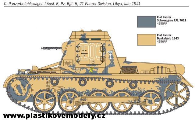 Velitelské vozidlo SD. KFZ. 265 PANZERBEFEHLSWAGEN (Italeri 1:72)