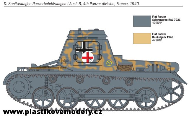 Velitelské vozidlo SD. KFZ. 265 PANZERBEFEHLSWAGEN (Italeri 1:72)