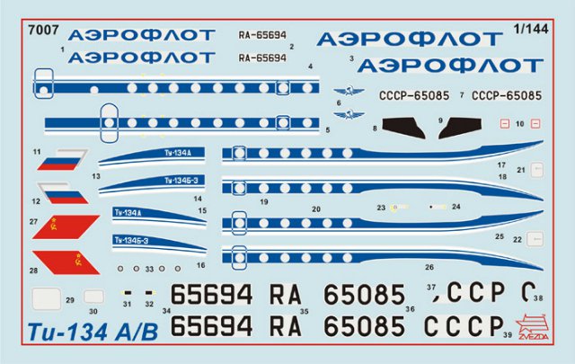 Tupolev Tu-134B (Zvezda 1:144)