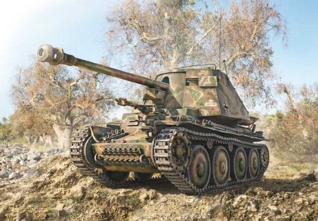 Sd.Kfz 138 Ausf. H Marder III with crew (Italeri 1:35)