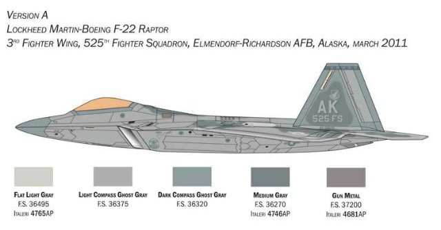 Lockheed Martin F-22A Raptor (Italeri 1:48)