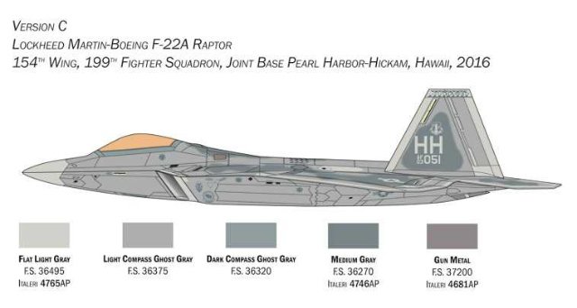 Lockheed Martin F-22A Raptor (Italeri 1:48)