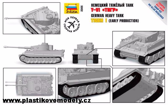 Snap Kit tank Tiger I (Zvezda 1:72)
