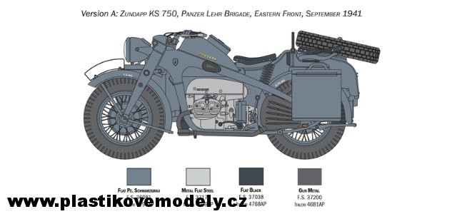 Zundapp KS 750 with sidecar (Italeri 1:9)