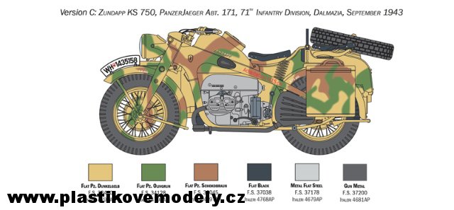 Zundapp KS 750 with sidecar (Italeri 1:9)