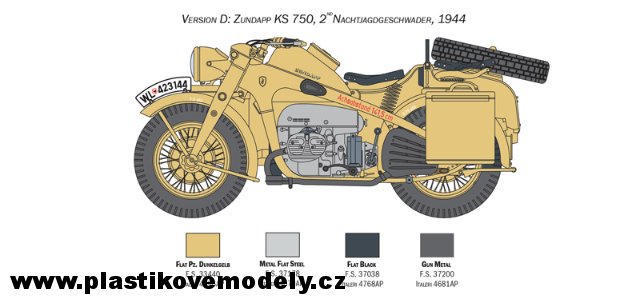 Zundapp KS 750 with sidecar (Italeri 1:9)
