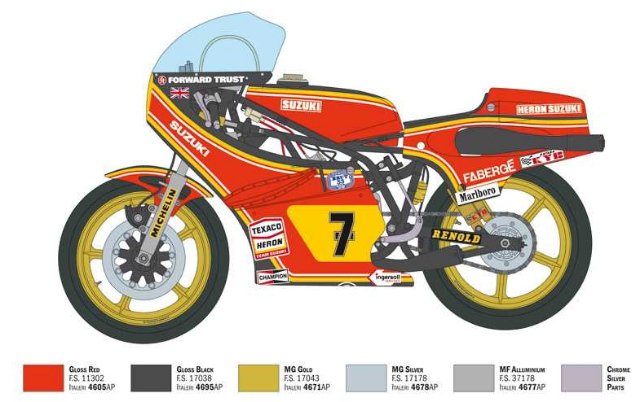 Suzuki RG 500 XR27 (Team Heron - Barry Sheene) 1978 (Italeri 1:9)