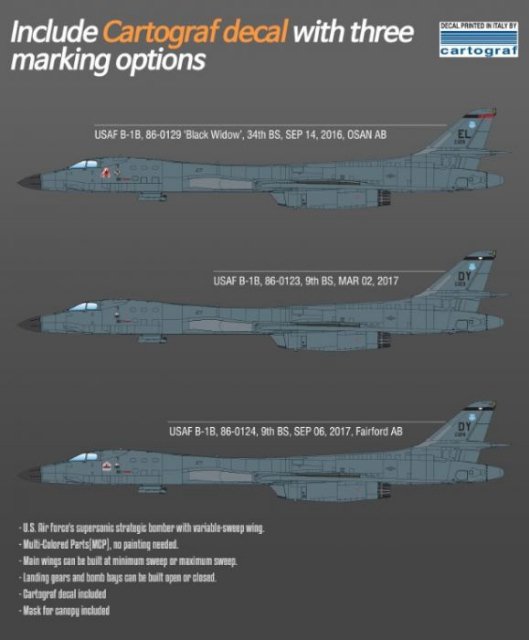 USAF B-1B 34th BS Thunderbirds MCP (Academy 1:144)
