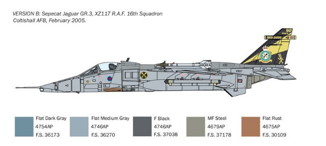 Sepecat JAGUAR GR.1-3 R.A.F. (Italeri 1:72)