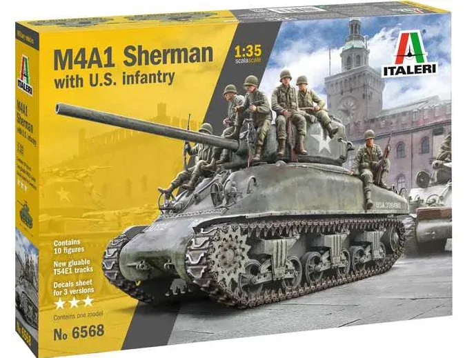M4A1 Sherman with U.S. Infantry (Italeri 1:35) 