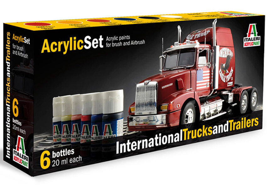 Sada akrylových barev 435AP - INTERNATIONAL TRUCKS & TRAILERS 6 ks