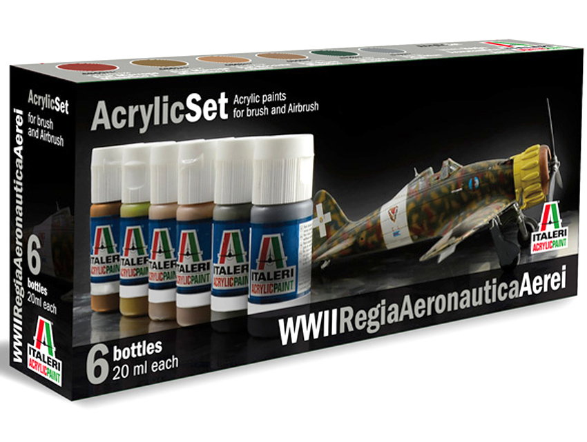 Sada akrylových barev 437AP - WWII AEREI REGIA AERONAUTICA 6 ks