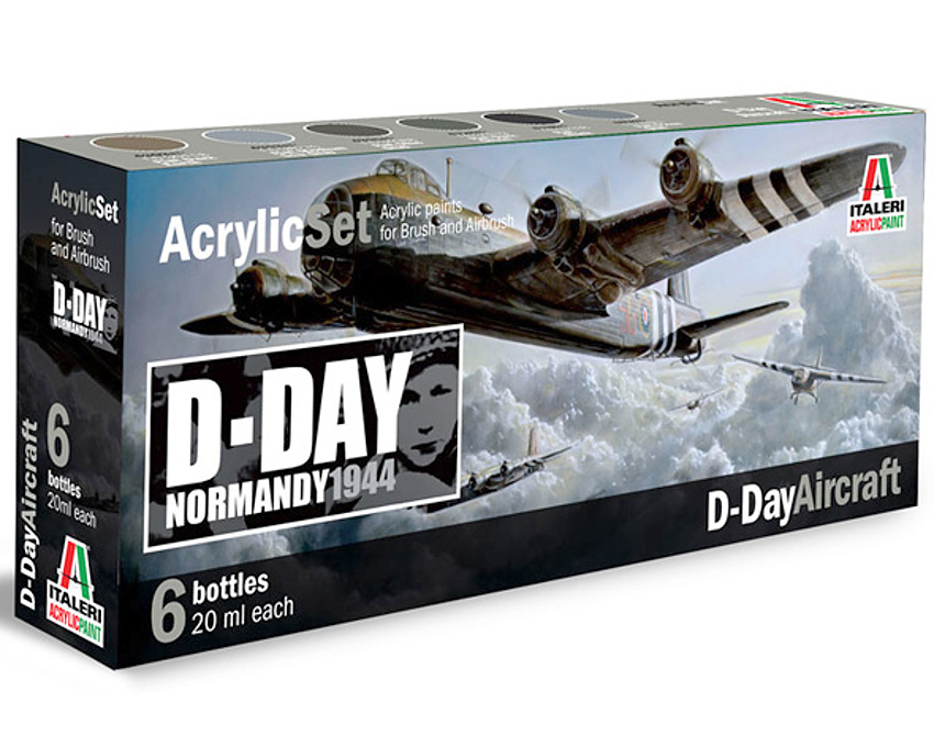 Sada akrylových barev 445AP - D-DAY AIRCRAFT 6 ks
