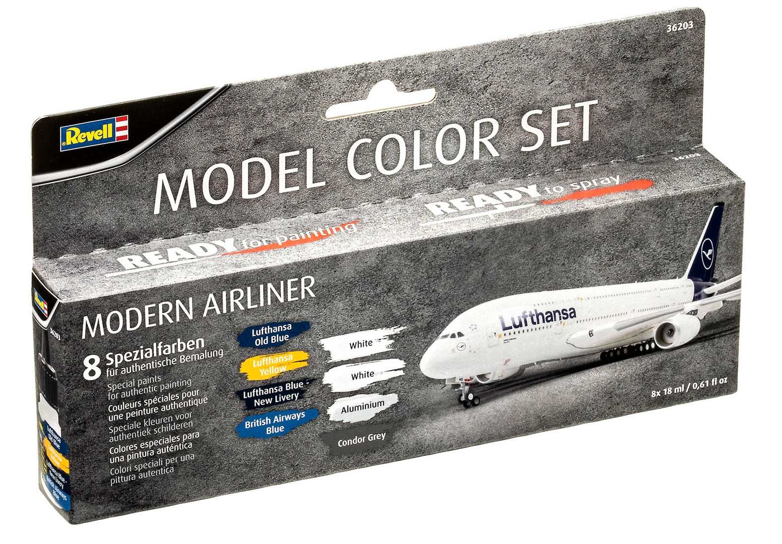Sada barev Aqua Color - Modern Airliner (8 x 17ml)
