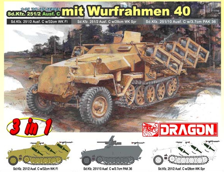 Sd.Kfz.251 Ausf.C mit WURFRAHMEN 40 (Dragon 1:35)