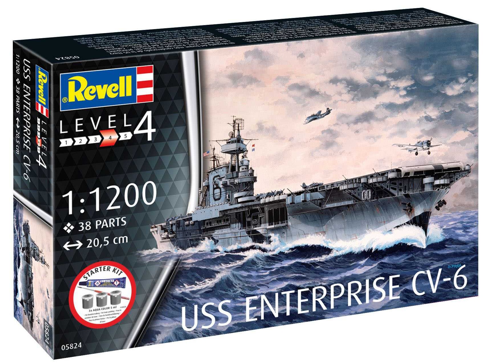 Set - USS Enterprise CV-6 (1:1200)
