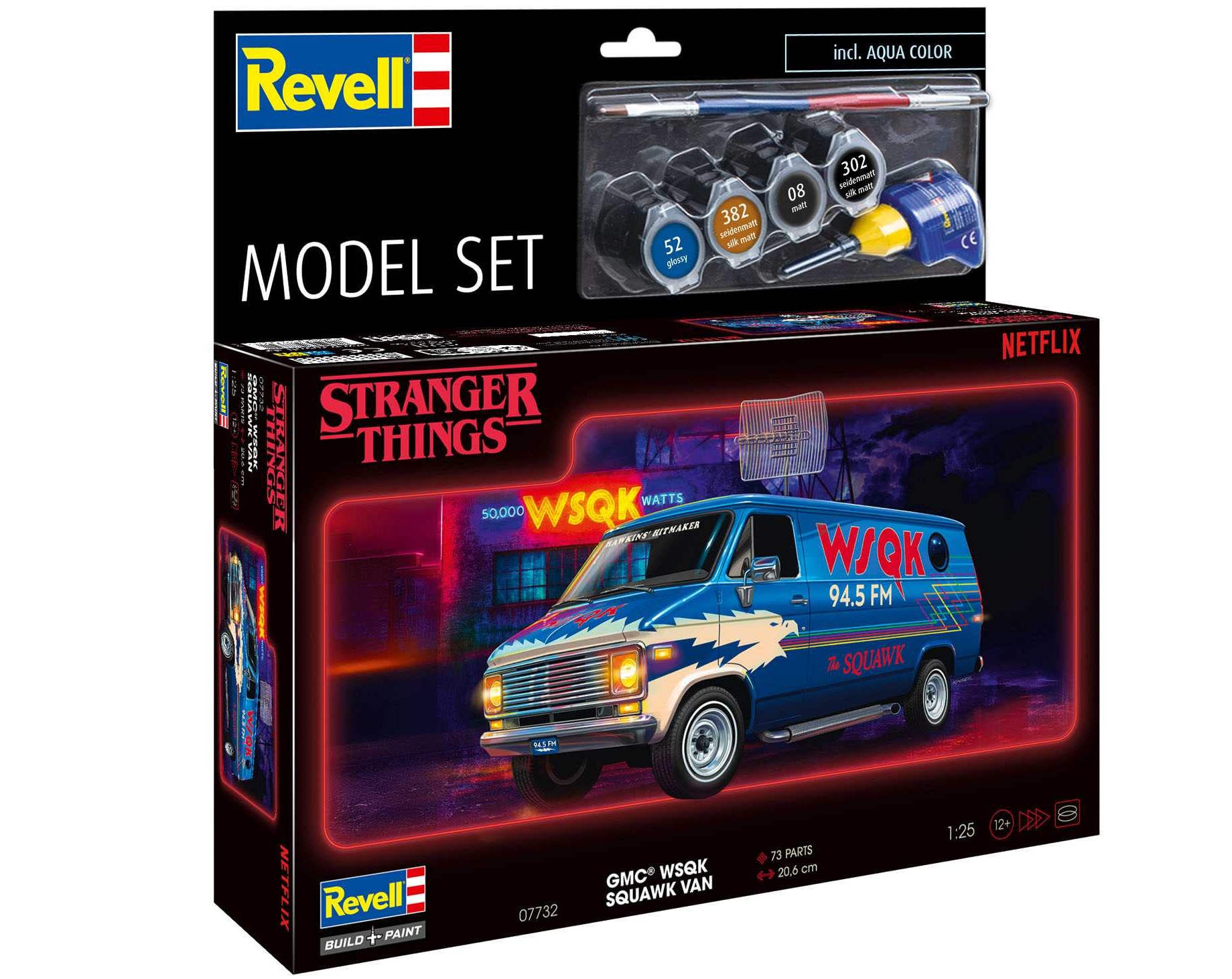 Set STRANGER THINGS auto 67732 - GMC® WSQK Squawk Van (1:25)