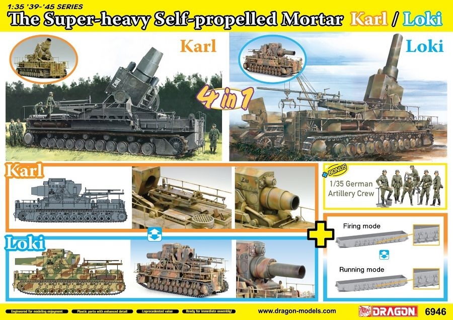 GERMAN HEAVY SELF-PROPELLED MORTAR KARL/LOKI (1:35)
