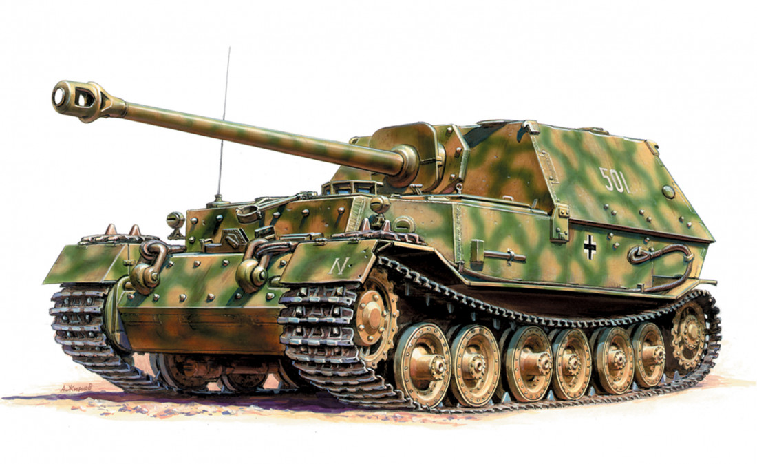 Wargames (WWII) tank 6195 - German Tank Destroyer FERDINAND (Zvezda 1:100)
