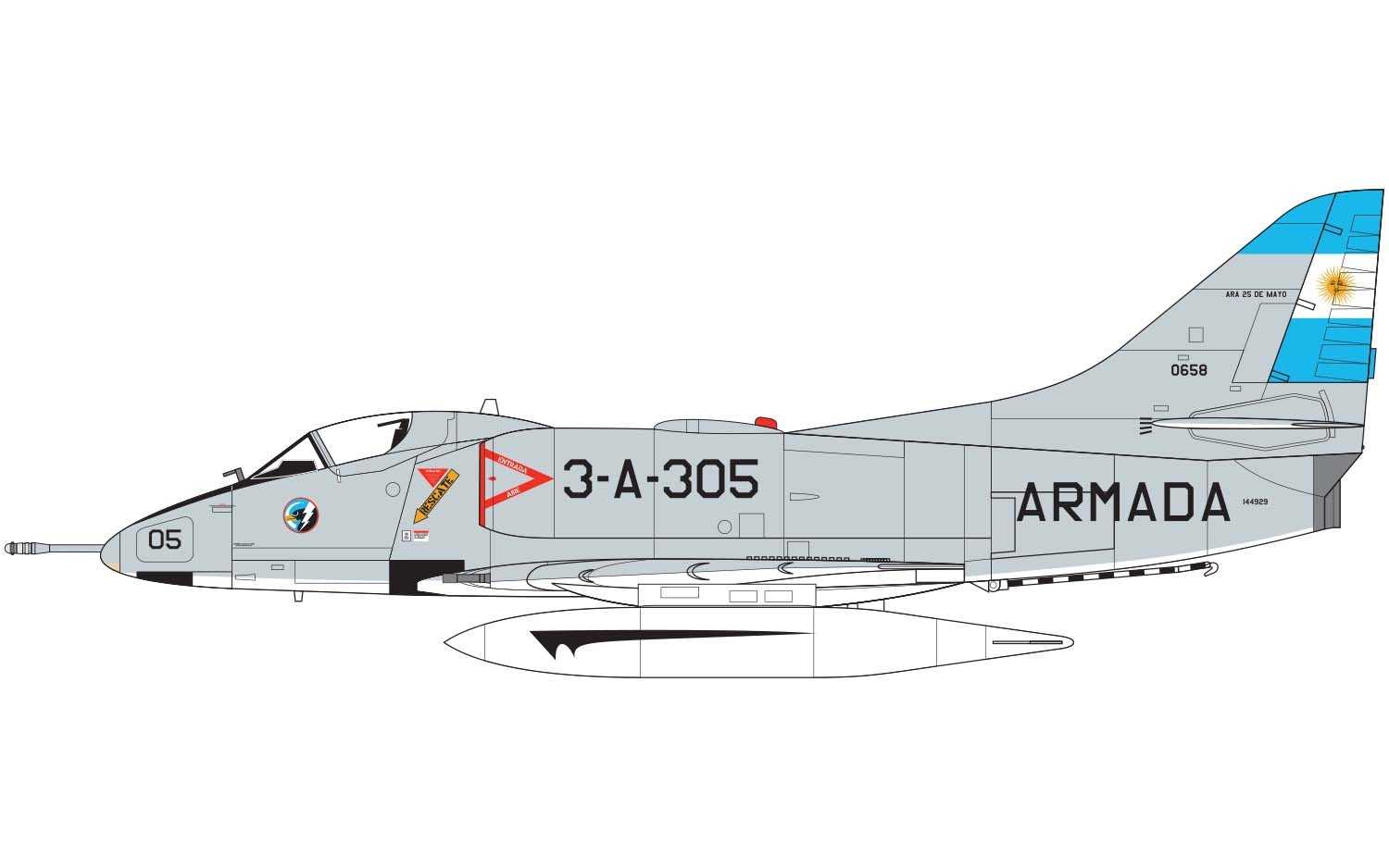 Letadlo Douglas A4 Skyhawk (Airfix 1:72)