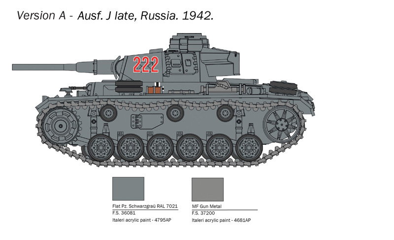 Pz. Kpfw. III Ausf. J//L/M/N (Italeri 1:56)