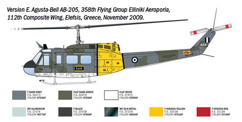 Vrtulník AB.205 / UH-1D "SAR" (1:48)