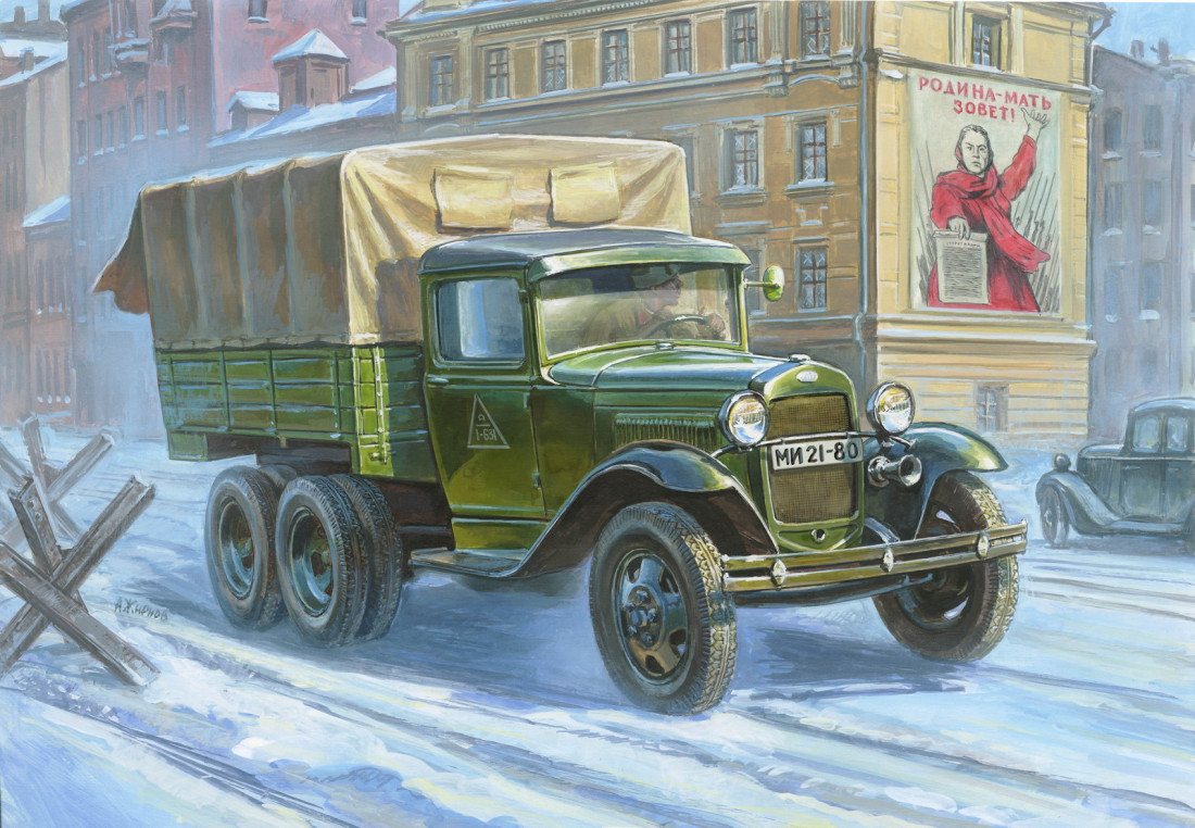 GAZ-AAA Soviet Truck (3-axle) (Zvezda 1:35)
