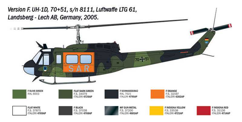 Vrtulník AB.205 / UH-1D "SAR" (1:48)