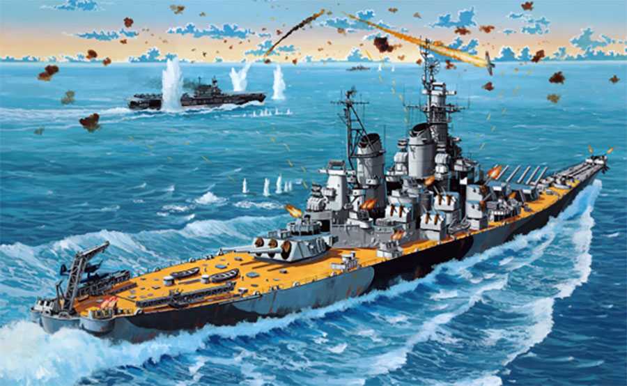 Set - Battleship USS New Jersey (Revell 1:1200)