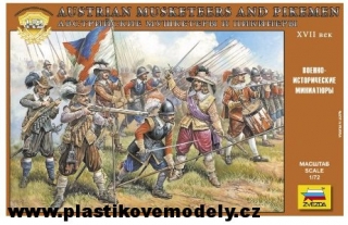 Wargames (AoB) figurky 8061 - Austrian Musketers and Pikeman (Zvezda 1:72)