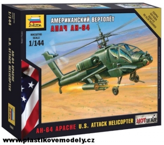 Vrtulník AH-64 Apache Helicopter (Zvezda 1:144) 
