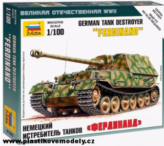 Wargames (WWII) tank 6195 - German Tank Destroyer FERDINAND (Zvezda 1:100) 