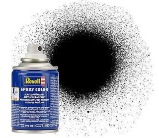 Barva ve spreji - 34302 hedvábná černá (black silk)(Revell 100ml)