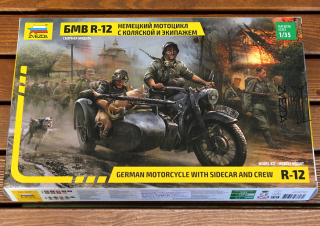 German Sidecar BMW R12 with crew (Zvezda 1:35) 