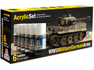 Sada akrylových barev 433AP - WWII Military German Army 6 ks