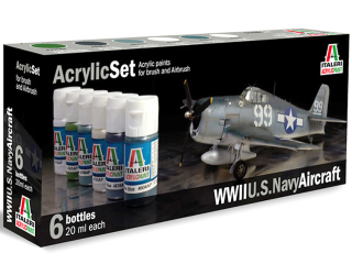 Sada akrylových barev - WWII U.S. NAVY AIRCRAFT 6 ks