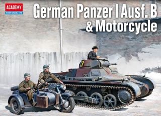 German Panzer I Ausf.B & Motorcycle (Academy 1:35)