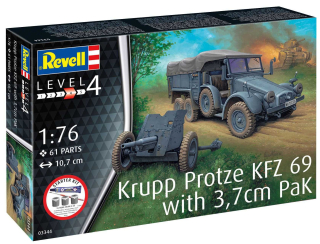 Set - Krupp Protze KFZ 69 with 3,7cm Pak (1:76)