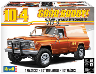 Jeep J-10 pickup with camper (1:24)
