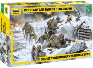 Soviet Tank Hunters with dogs (1:35)